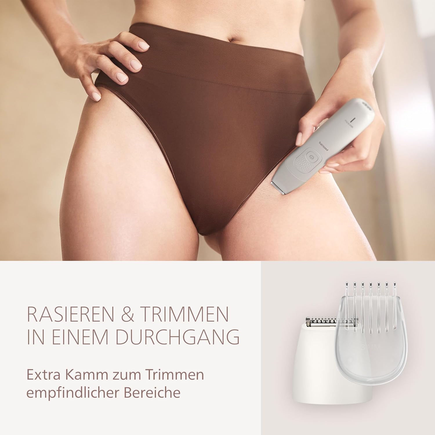 Philips Lady Shaver Series 8000 Akku-Elektrorasierer, Nass- und Trockenrasierer, 3 Klingen, flexibler Scherkopf, LED-Licht, Gesichts-/Beine-/Körper-/Bikini-Bereich, 100 Minuten Laufzeit, Modell BRL159/00 – Bild 11