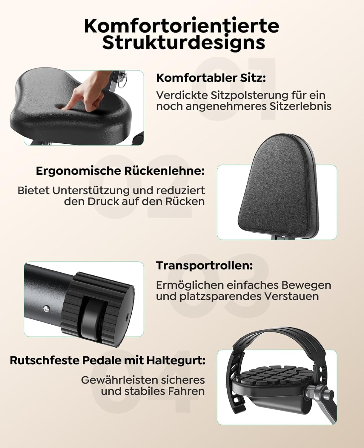 Toputure Klapp-Heimtrainer mit App, 5-in-1-Ergometer mit Hand-Bein-Zugseilen, 16 Magnetwiderstände, Indoor-Heimtrainer bis 140 kg, Ultraschall – Bild 9