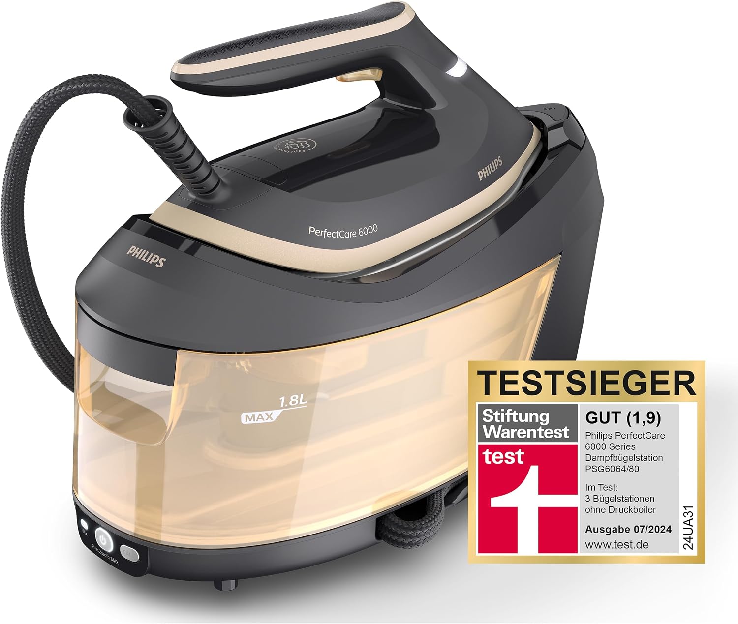 Philips Domestic Appliances PSG6064/80 Dampfbügeleisen, Gold, 600 g Dampfstoß – Bild 2