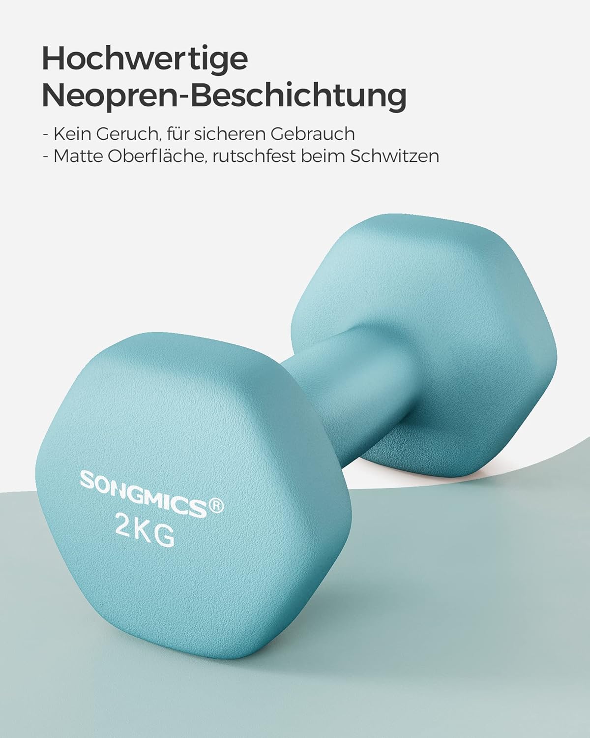 SONGMICS 2er-Pack Sechseckhanteln mit Neoprenbeschichtung für Krafttraining, Fitness, Zuhause – Bild 2