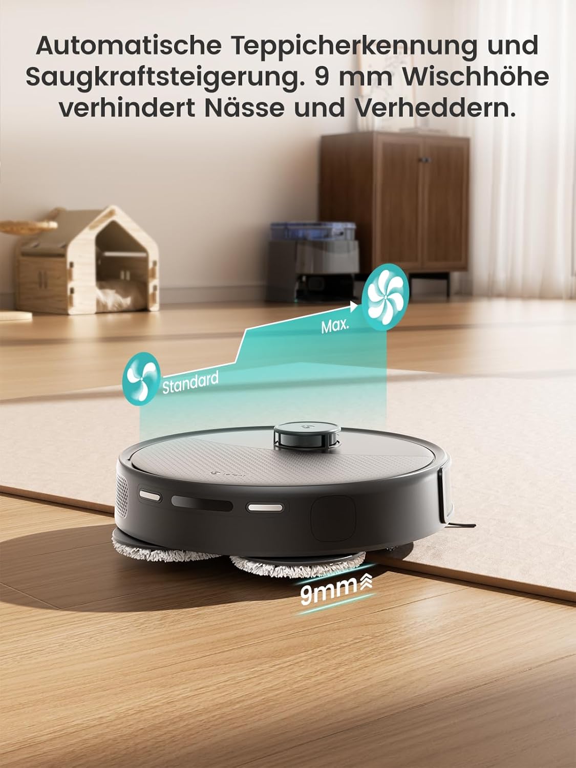Lefant M3 MAX Saugroboter mit Wischfunktion, 20.000 Pa Saugkraft, Hindernissen ausweichen, LiDAR-Navigation, No-Go-Zone, Anheben des Wischmopps, Multi-Etagen-Kartierung, WLAN 2,4G/5G, App und Alexa – Bild 9