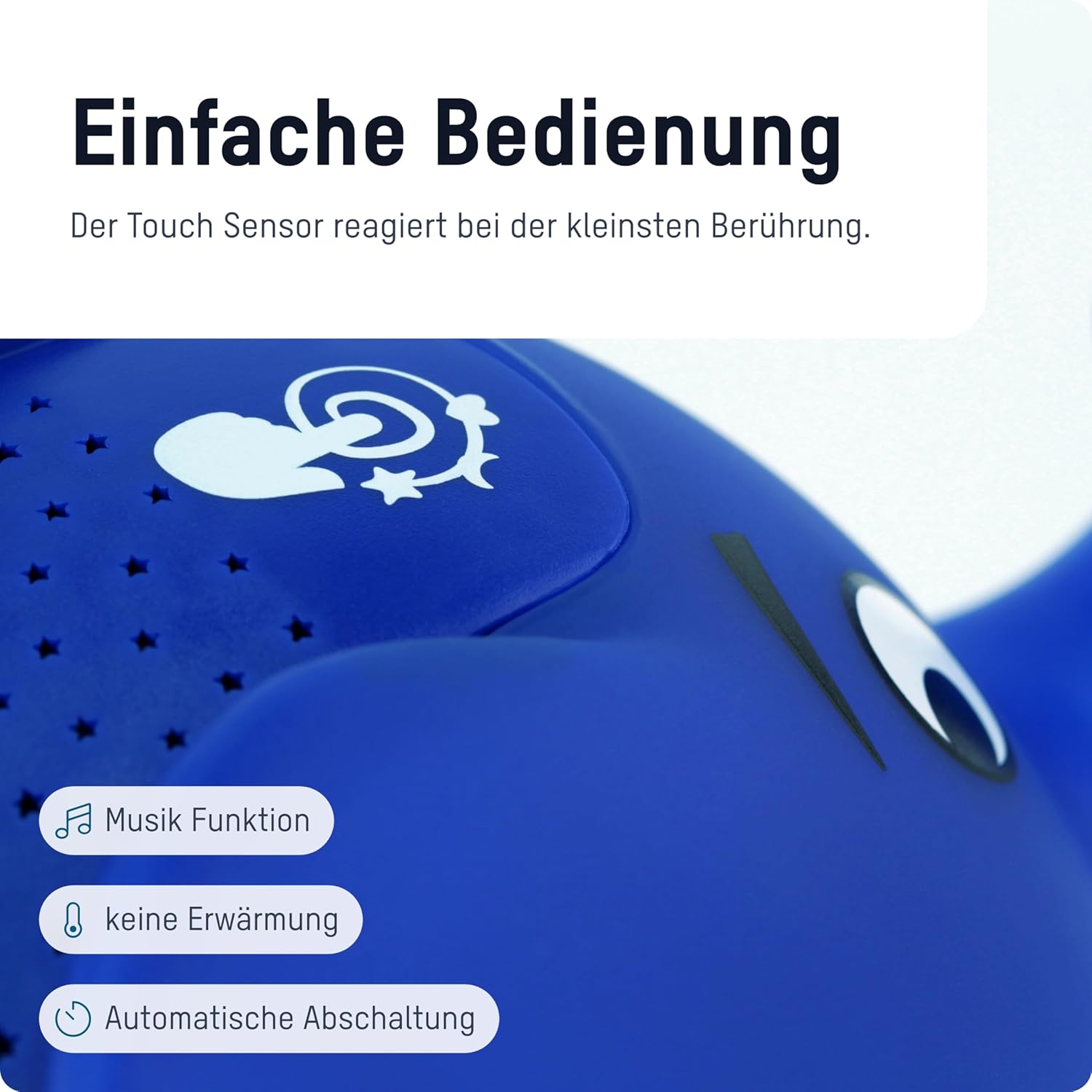 Ansmann Sternenlicht-Projektor Elefant – Übertragung mit der Maus – LED-Nachtlicht mit Musik & Sternenhimmel, der Projektor ideal als Einschlafhilfe für Babys & Kinder – Nachtlicht als Babyzimmer-Dekoration – Bild 5