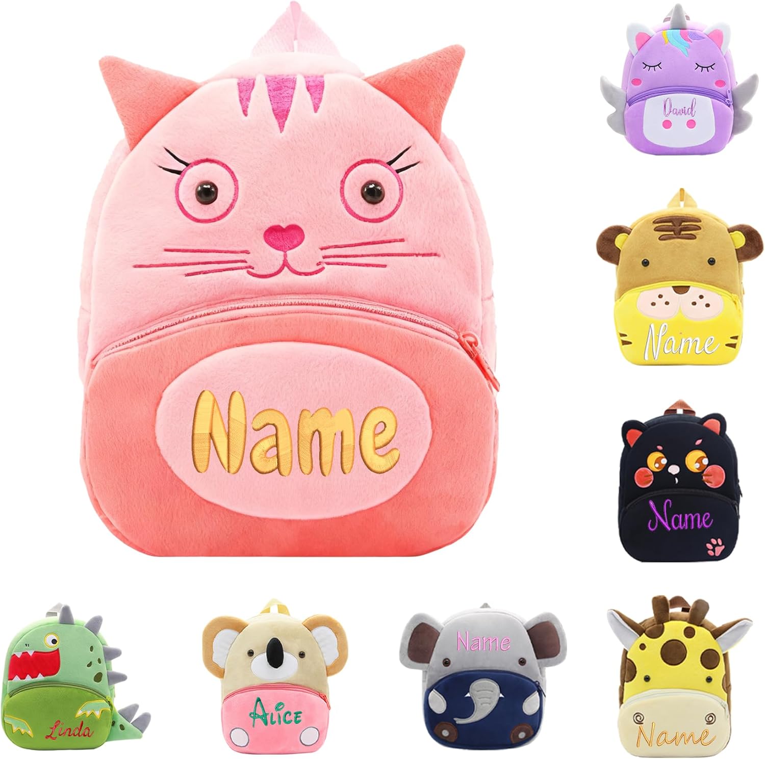 Allgemeiner personalisierter Kinderrucksack, gestickter Name, geeigneter Kinderrucksack für Mädchen, Jungen, geeignet für Kindergarten, Kindergarten und Schule, personalisierte Geschenke für den Schulanfang