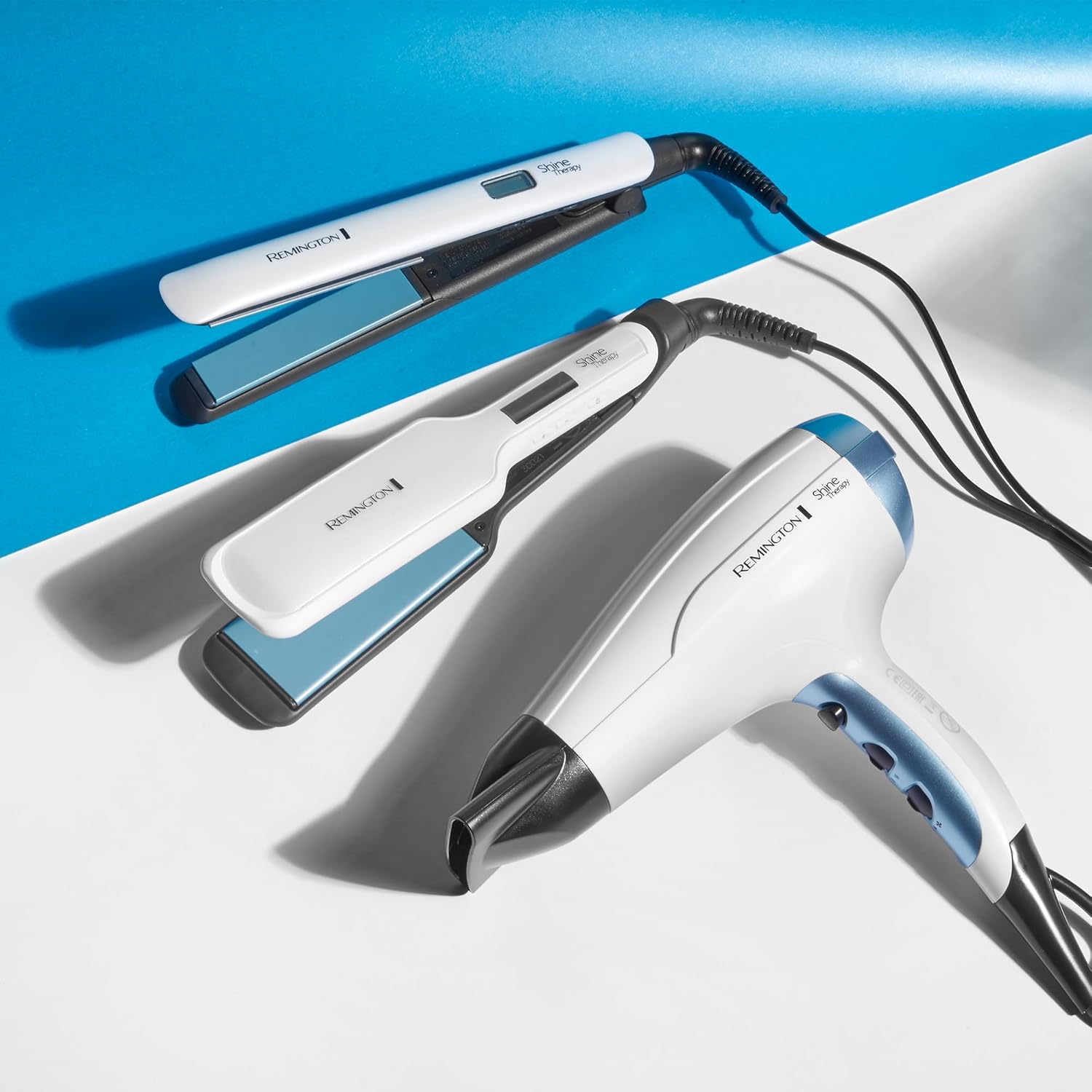 Remington Shine Therapy Glätteisen breit (hochwertige Keramikbeschichtung angereichert mit Mikrowirkstoffen für mehr Glanz, marokkanisches Arganöl und Vitamin E), LCD-Display, 150–230 °C, Haarglätter S8550 – Bild 8
