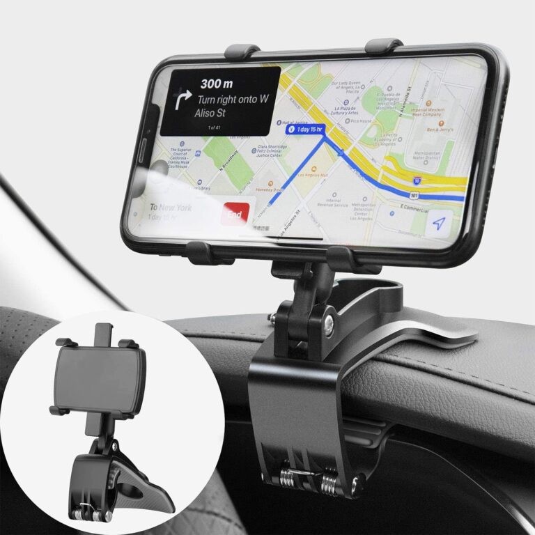 Handyhalterung fürs Auto, Handyhalterung um 360 Grad drehbar – Armaturenbrett-Handyhalterung, Auto-Clip-Halterung, KFZ-Handyhalterung, geeignet für 4 bis 7 Zoll große Smartphones