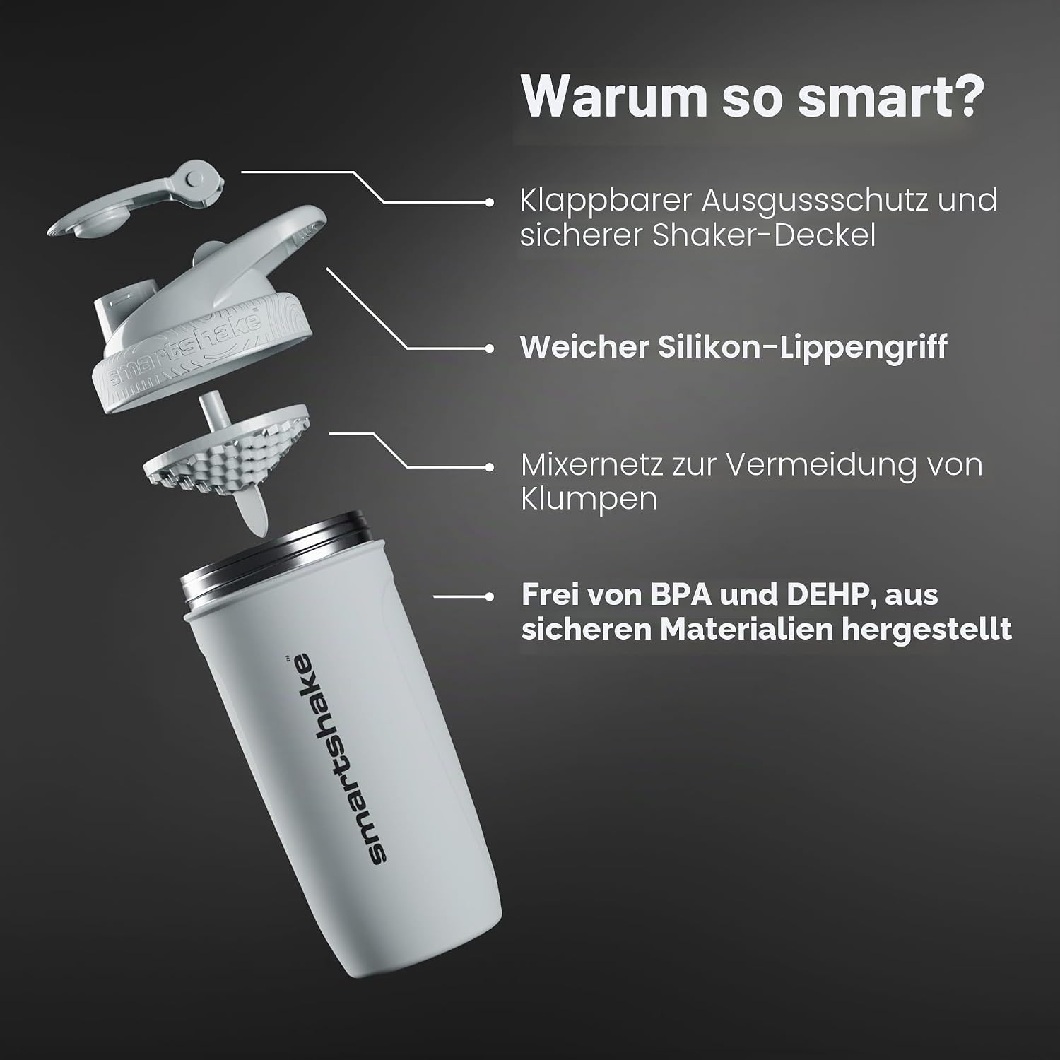 SmartShake Reforce Edelstahl – Game Of Thrones, I Drink and I Know Things – 900 ml – Bild 2