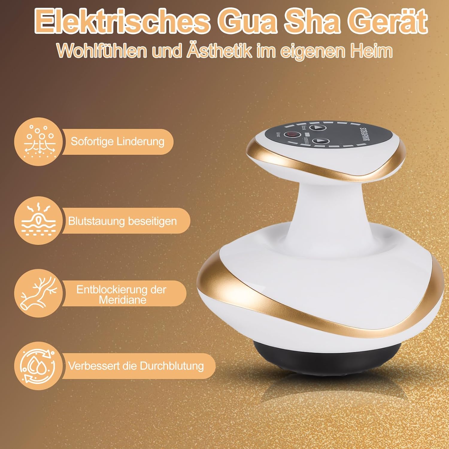 Lymphdrainagegerät, Cellulite-Massagegerät, 4-in-1-Massagegerät mit Vakuum-Schröpftherapie & Gua Sha Electric, Schröpfgerät elektrisch zur Hautstraffung und Durchblutung, Anti-Cellulite-Massage – Bild 5
