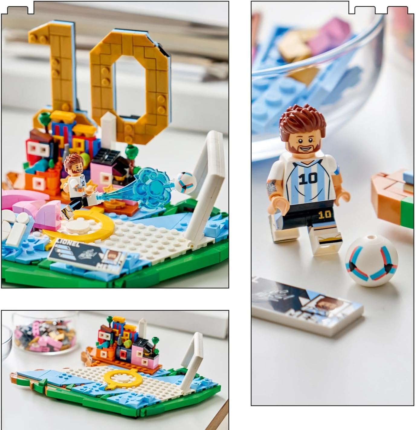 LEGO Editions Lionel Messi – Fußball-Highlights-Spielzeug – 3D-Modellbau mit Minifigur zum Sammeln – Kinderzimmerdekoration – Geschenk für Jungen, Mädchen ab 10 Jahren und erwachsene Sportfans – 43011 – Bild 4