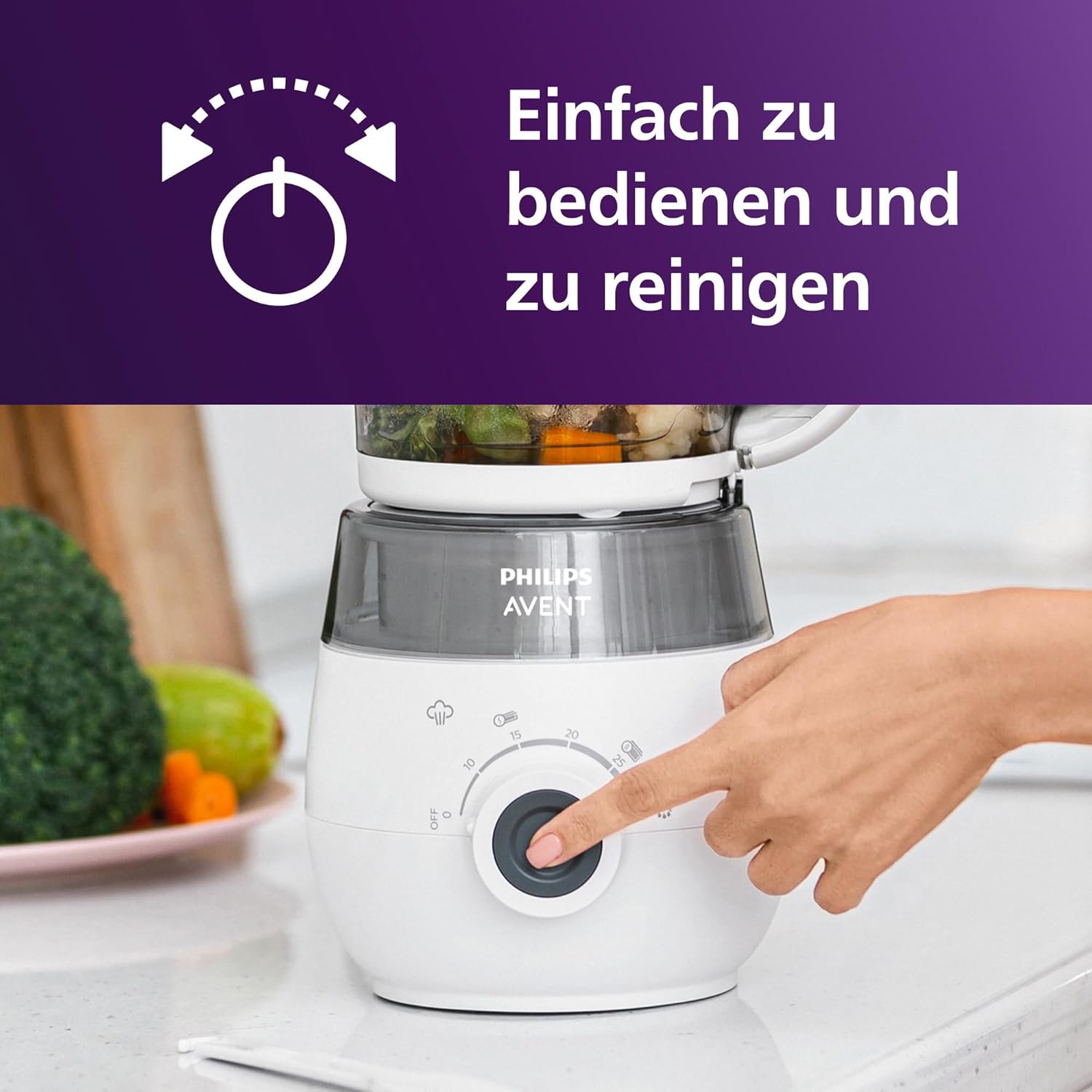 Philips Avent 4-in-1 Babynahrungszubereiter SCF883/01 Weiß – Bild 6