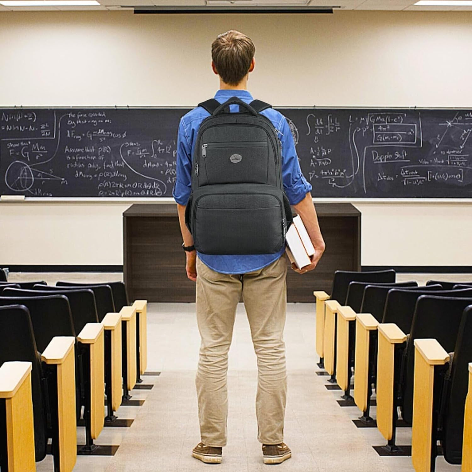 MATEIN Herren Rucksack mit Kühlfach, Großer Laptop-Rucksack 17 Zoll, Arbeitsrucksack, Herren Anti-Diebstahl, TSA-freundlicher Laptop-Rucksack, Wasserdichter Schulrucksack für Teenager, Arbeit, Business, Schwarz – Bild 7