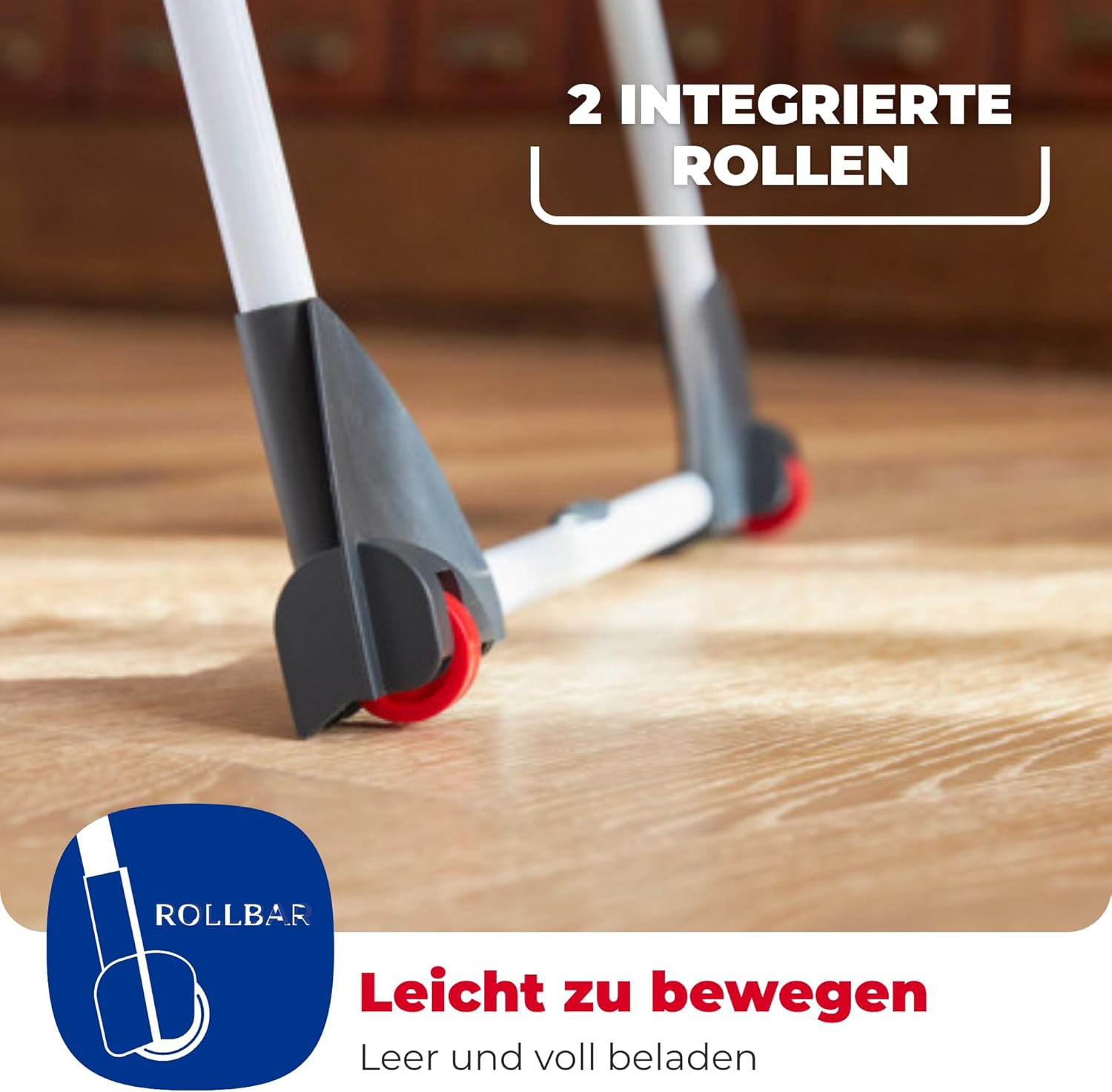Vileda Infinity Flex Plus Wäscheständer, ausziehbarer & stabiler Flügeltrockner mit 30 m XXL-Leinen, für den Innen- und Außenbereich, platzsparend & faltbar, 2 m Länge, hohe Flügel, Komfortpaket – Bild 8