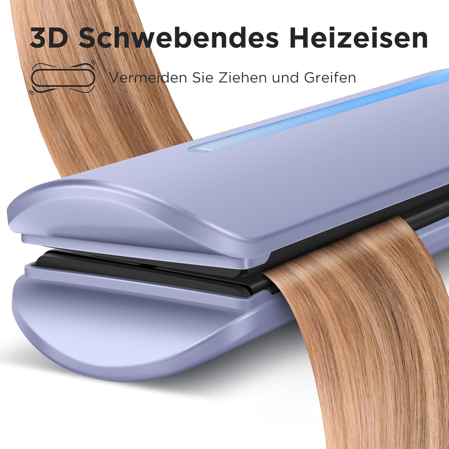 Infrarot-Ionen-Haarglätter mit breiten 45-mm-Stylingplatten, PARWIN PRO BEAUTY Professionelles Glätteisen für dickes, krauses, lockiges und langes Haar, Infrarot- und Ionentherapie, 14 Temperaturstufen, Lila – Bild 5