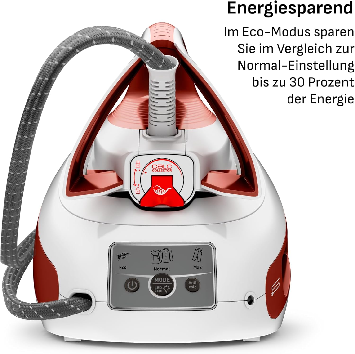 Tefal SV8110 Express Power Dampfbügelstation, 420 g/min Dampfstoß, 120 g/min kontinuierliche Dampfleistung, Smart Temp-Technologie, Kalksammler, XL-Wassertank, Terrakotta/Weiß – Bild 8