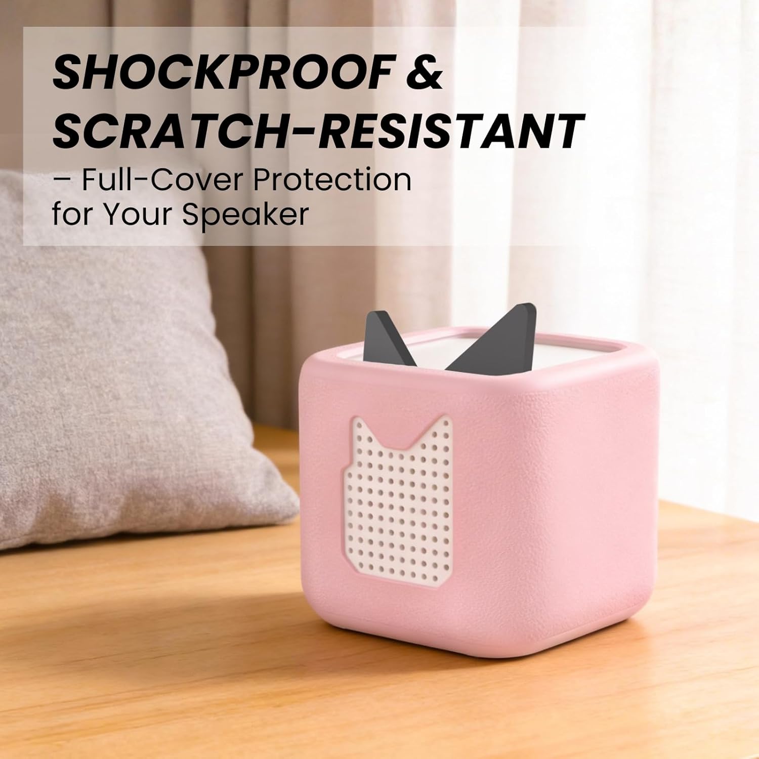 Schutzhülle für Toniebox 2 Audio Player, Silikon Case Cover für Toniebox 2 Zubehör, stoßfest, rutschfest, Rundumschutz, Schutzhülle für Tonie Box 2, weiche Silikonhülle für Musikbox (Rosa) – Bild 2