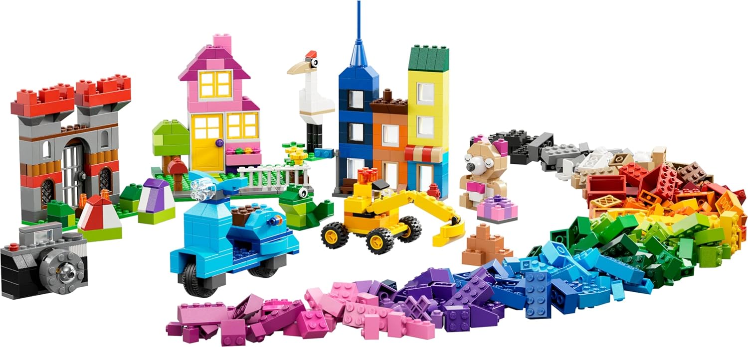 LEGO Classic große Bausteinbox mit kreativen Bausteinen, Kamera, Vespa und Bagger als Bausatz – Bauspielzeug – Weihnachtsgeschenk für Jungen und Mädchen ab 4 Jahren 10698 – Bild 10