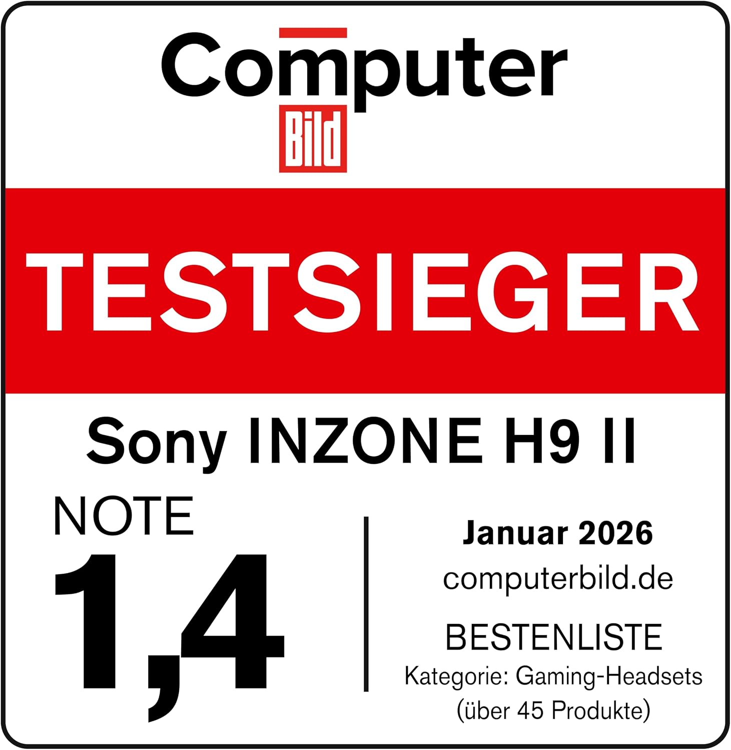Sony INZONE H9 II Kabelloses PC-Gaming-Headset mit Geräuschunterdrückung, leicht, einstellbarer Sound-EQ, abnehmbares Nieren-KI-Mikrofon, 30-Stunden-Akku, 2,4 GHz und Bluetooth, inklusive Softcase, Schwarz – Bild 19