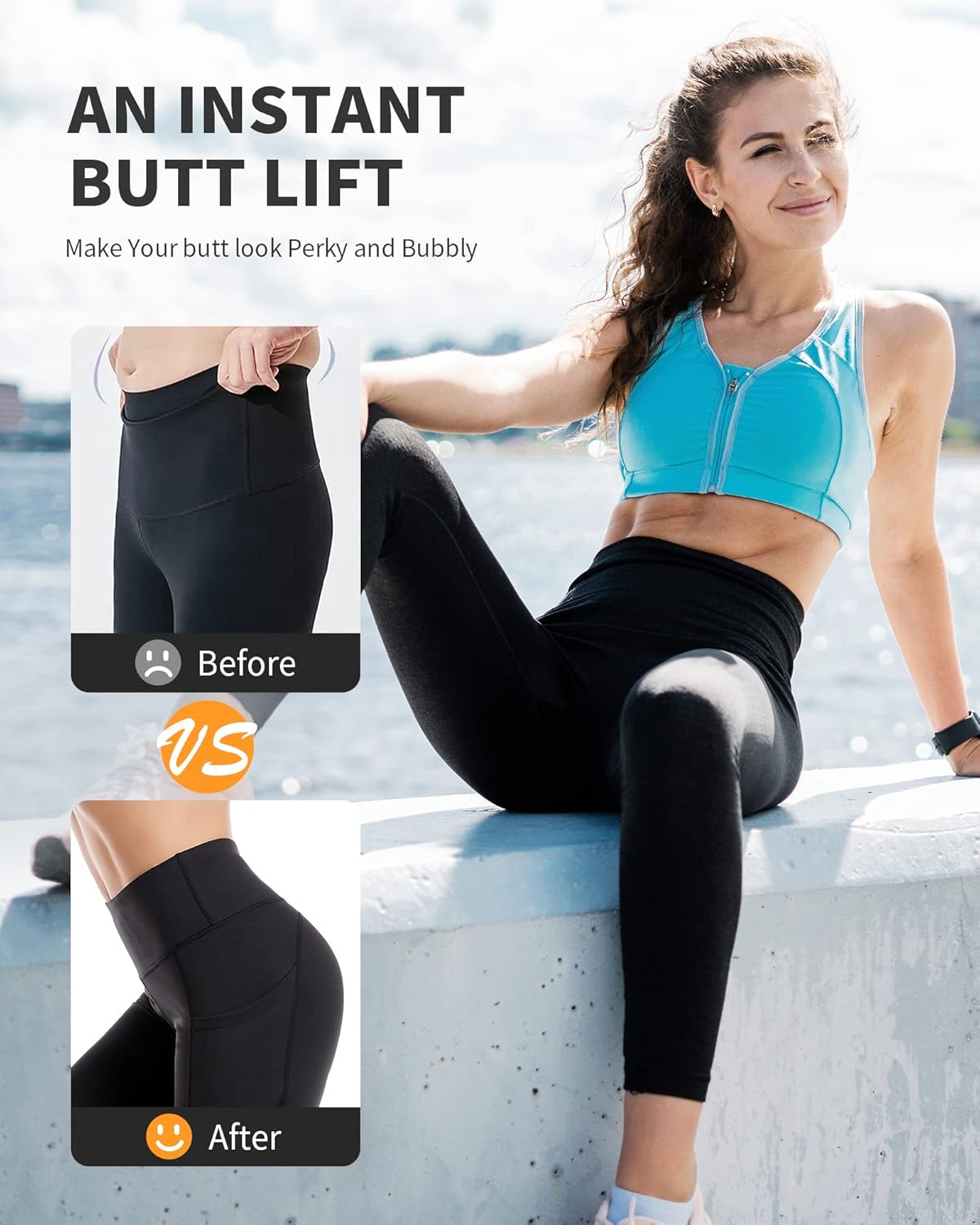 CAMBIVO Damen High-Waist Camouflage Golfhose Sport Leggings Lang mit Handytasche Sporthose Yogahose Atmungsaktiv und Blickdicht für Fitness, Yoga, Training, Casual – Bild 5