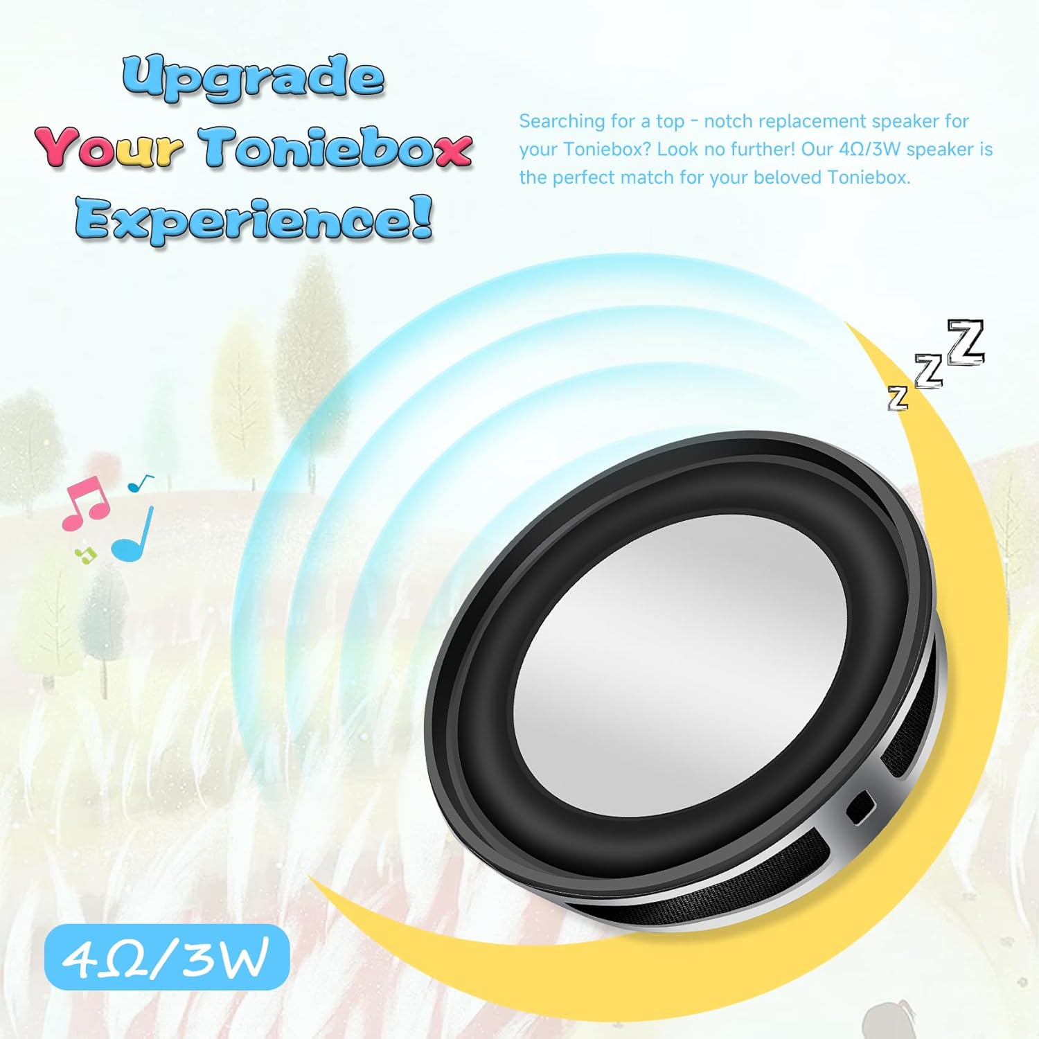 Ersatzlautsprecher 4Ω 3W kompatibel mit Toniebox Audio Player, 40mm Ersatzlautsprecher Reparatur Zubehör Set - Musikbox Einbaulautsprecher Ersatzteile mit Schraubendreher für Toniebox Lautsprecher (1) – Bild 4