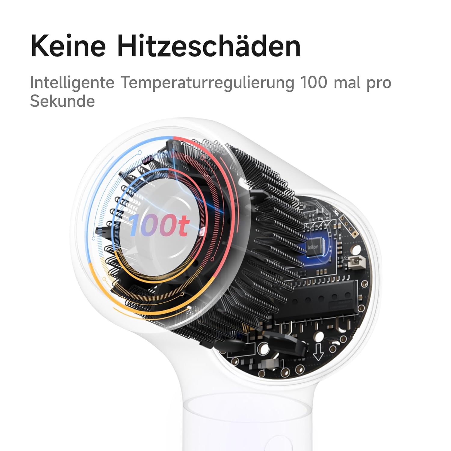 Laifen Neo Spezial-Haartrockner mit nachfüllbarer Ölinfusion, 110.000 U/min für 3 Minuten schnelles Trocknen, 200 Millionen Ionen-Haartrockner, 58 °C Pflegemodus, inklusive magnetischer Pflegedüse & Glättungsdüse – Bild 8