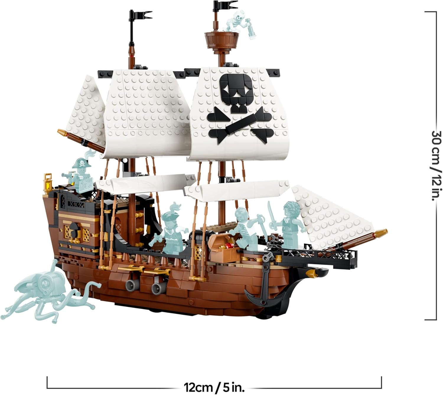 LEGO Creator Legendäres Piratenschiff-Spielzeug, Modellbau mit 2 Bauoptionen, Schloss oder 2 Zwillingsbooten, Kinderzimmerdekoration, Geburtstagsgeschenk für Jungen und Mädchen ab 9 Jahren, 31387 – Bild 7