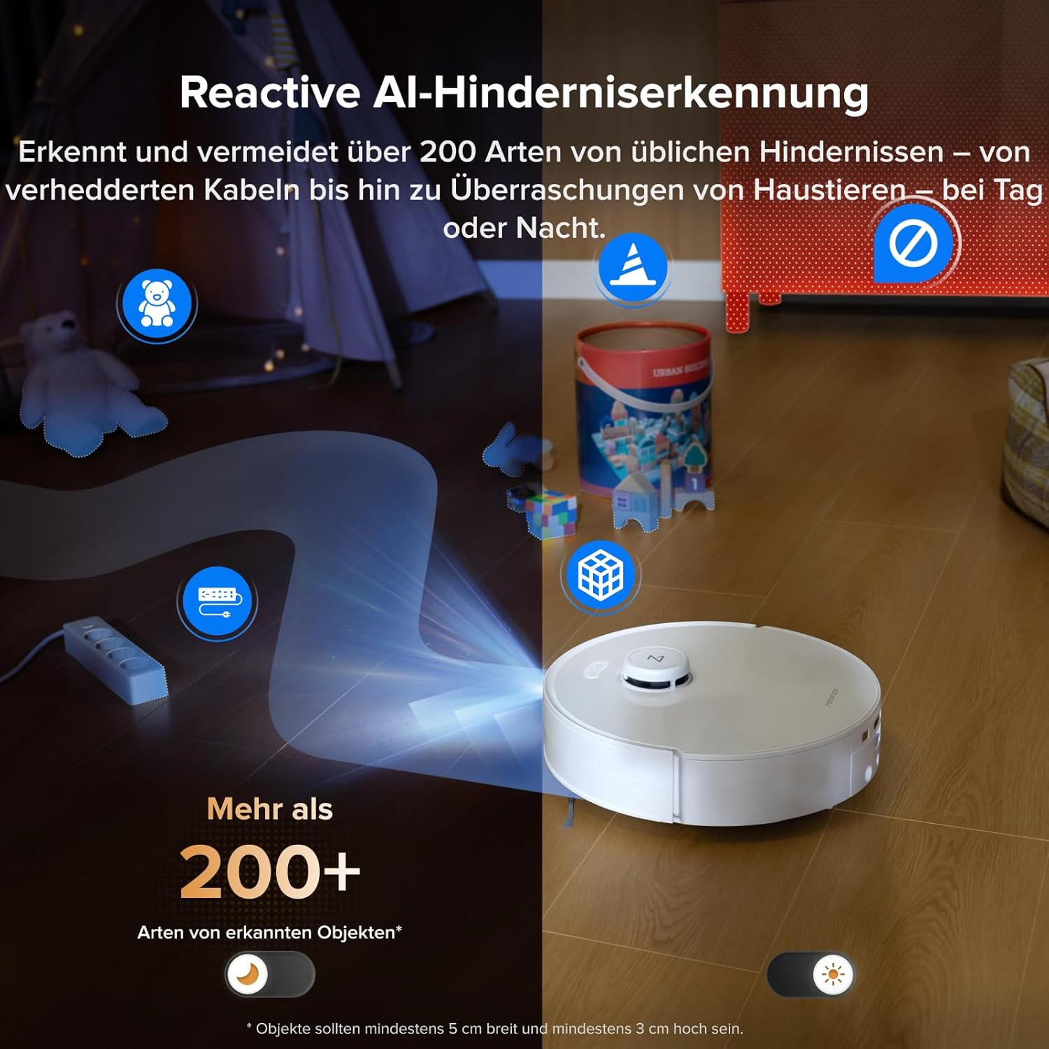 roborock Qrevo Curv 2 Flow Roboterstaubsauger mit Wischfunktion, SpiraFlow Wischwalze mit Selbstreinigung, 20.000 Pa Saugkraft, Duales Anti-Tangle-System, intelligenter Teppichschutz, All-in-One-Dock – Bild 7