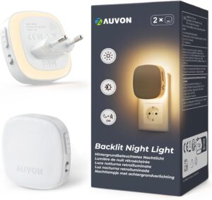 AUVON Nachtlicht-Steckdose mit Bewe...