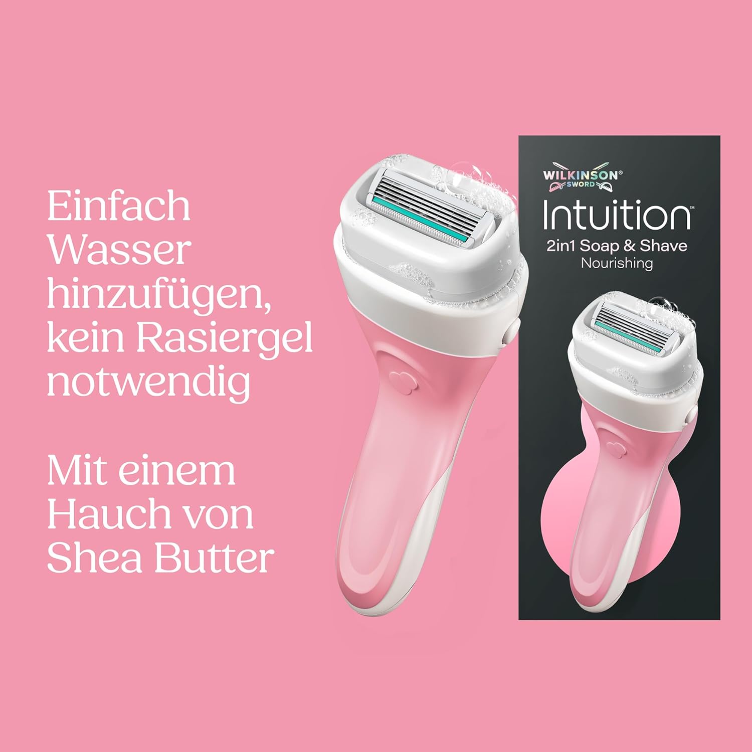 Wilkinson Sword Intuition 2-in-1 Soap and Shave Pflegender Damenrasierer, integrierte vegane Seife, XL-Packung, Damenrasiergriff plus 5 Ersatzklingen – Bild 2