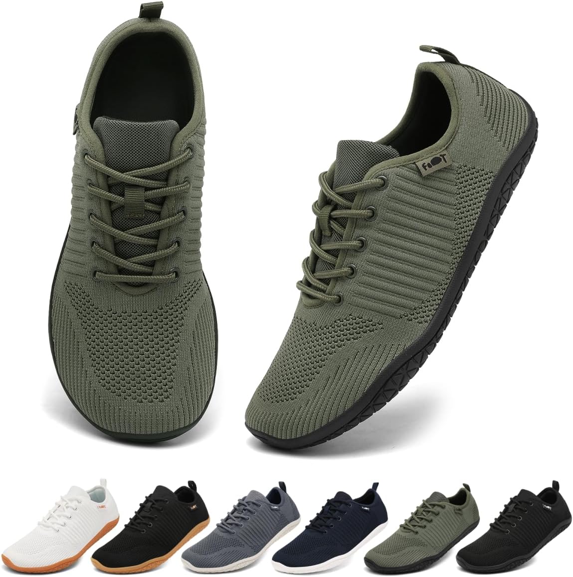 Geweo Barfußschuhe Damen Herren Barfußschuhe Laufschuhe Barfußsneaker Breite Zehenbox Zero-Drop-Sohle Leicht Atmungsaktiv Rutschfest Größe 37-47