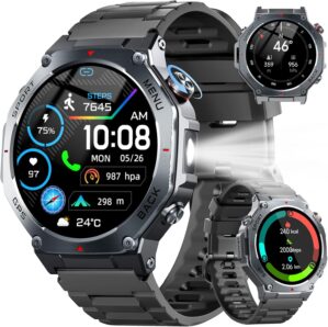 Smartwatch Herren Militär GPS, 1,4...