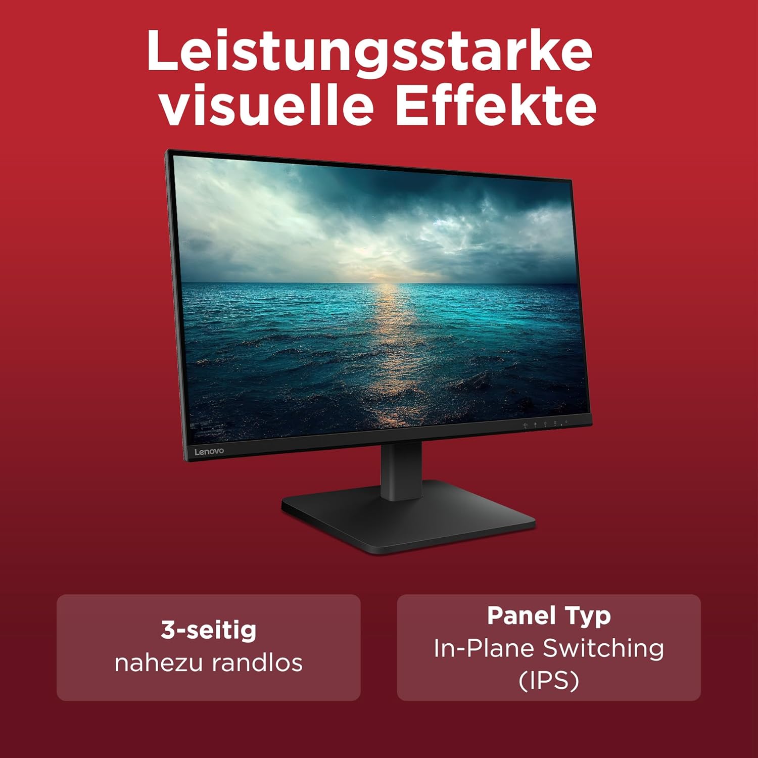 Lenovo L27qe | 27-Zoll-QHD-WLED-Monitor | 2560 x 1440 | 16:9 | 100 Hz | 4 ms Reaktionszeit | IPS-Panel | HDMI | DisplayPort | TÜV Augenschutz | Blendfrei | Rabenschwarz | 4,5 kg – Bild 8