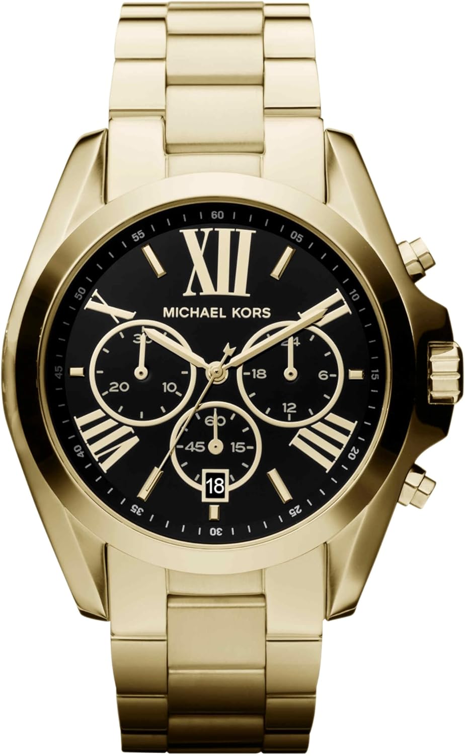 Michael Kors Bradshaw Uhr für Damen, 43 mm Quarz-Chronographenwerk mit Edelstahlarmband