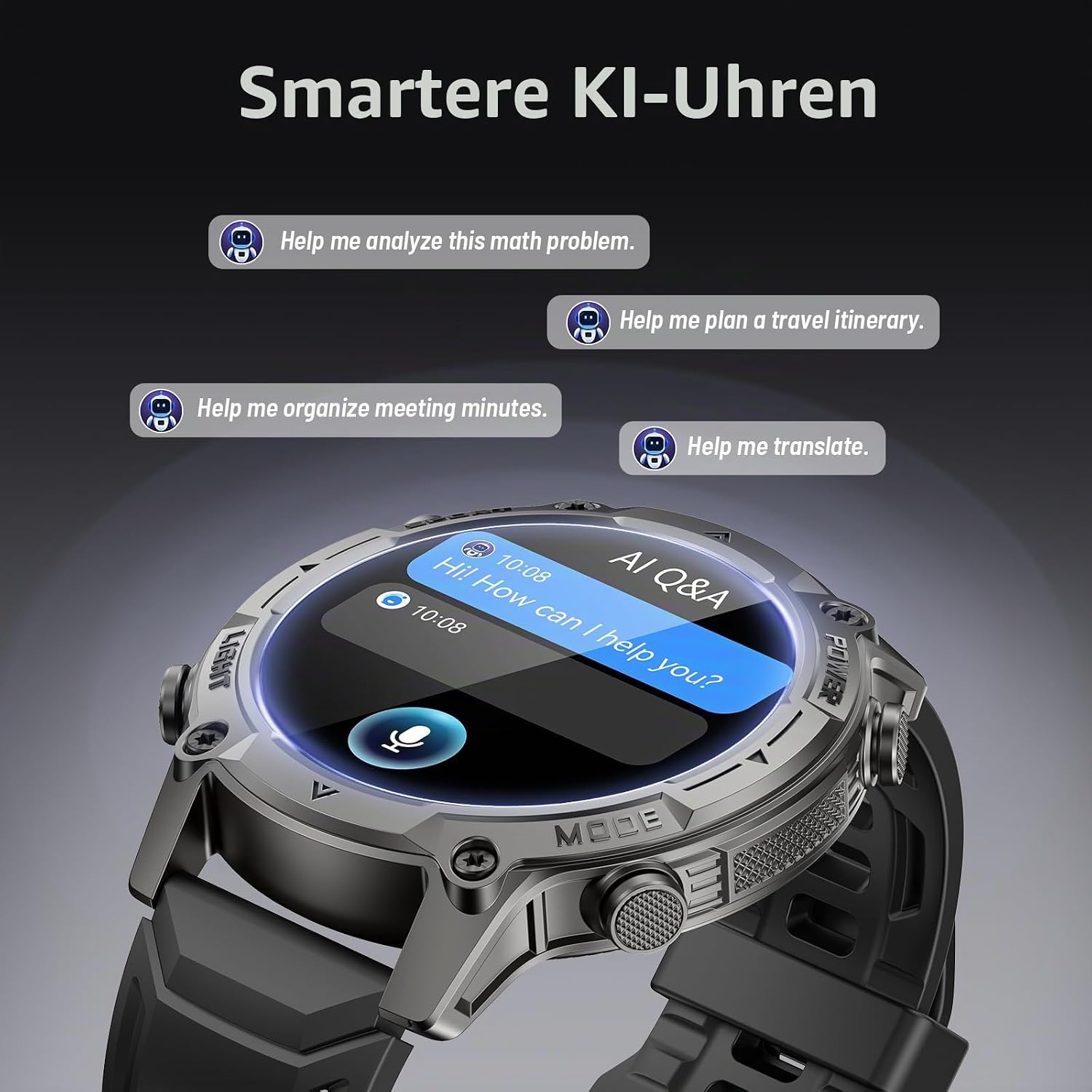 SOUYIE Herren-Smartwatch mit GPS, Offline-Karten und 6 Satelliten-Navi, 5ATM wasserdicht, 21-Tage-Akku, KI-Sprachassistent, 178 Sportmodi, Fitness-Tracker mit Herzfrequenzmesser und Schlafmonitor für Android iOS – Bild 6