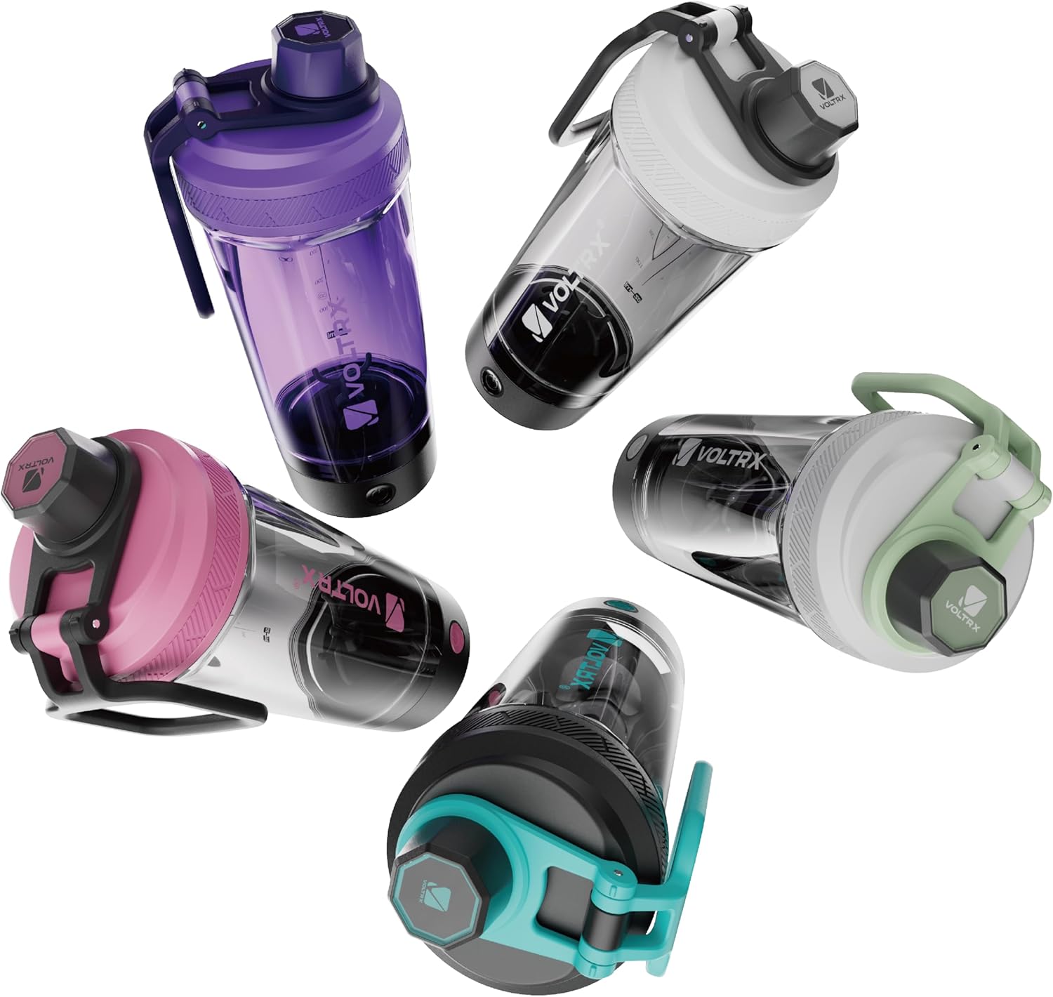VOLTRX Shaker-Flasche, wiederaufladbarer Gallium-USB-C-Elektromixer, Shaker-Becher für Protein-Shakes und Mahlzeitenersatz-Shakes, BPA-frei, mit Tritan, 680 ml – Bild 8
