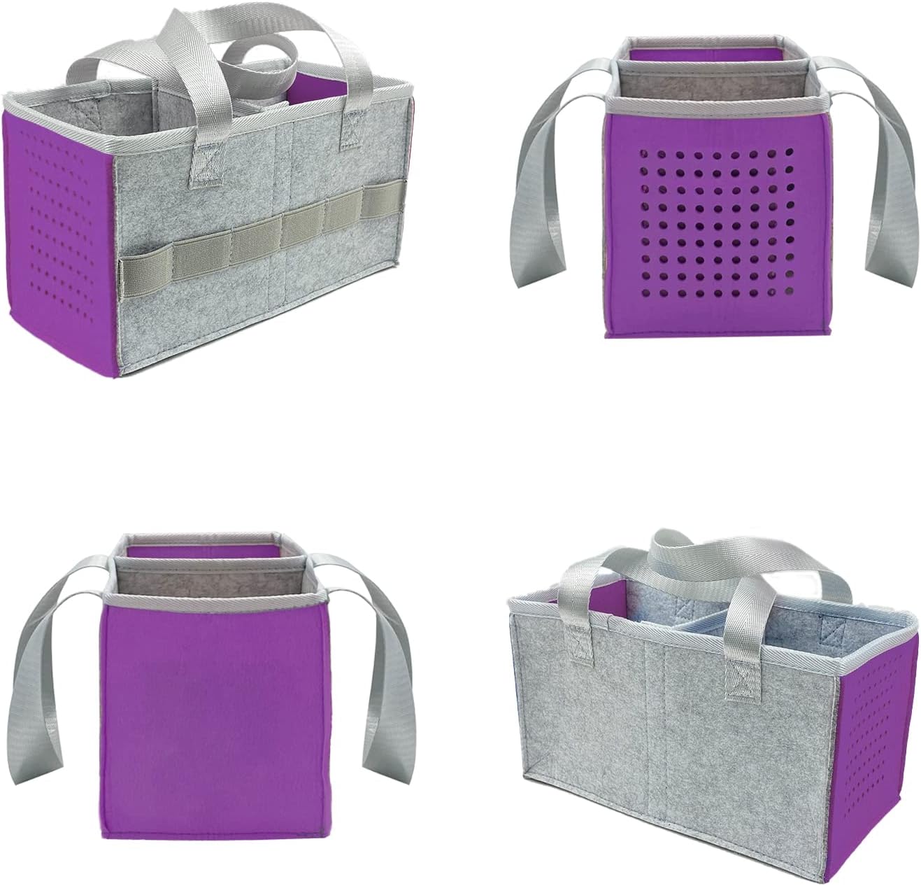 Filz Organizer Tasche für Toniebox Starter Kit und Zubehör, Reise Tonies Tragetasche mit Griff für Toniebox & Zubehör (Lila) – Bild 2