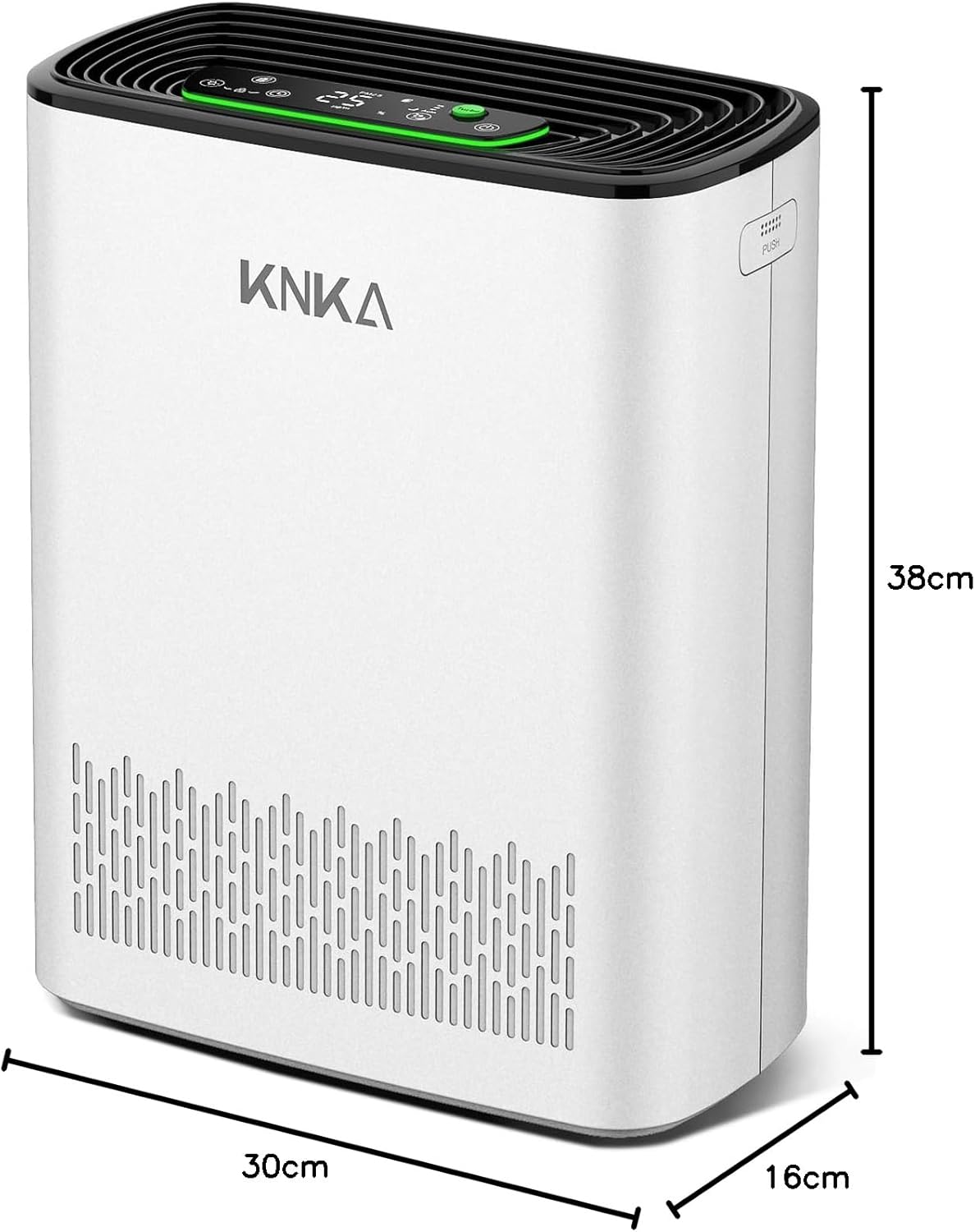 KNKA Luftreiniger, Luftreiniger, CADR 300 m³/h, bis zu 80 m², HEPA-Leistung (Schlafmodus), entfernt 99,97 % Staub/Pollen/Gerüche, mit intelligentem Sensor, ideal für Raucher und Haustiere, APH3000 – Bild 9
