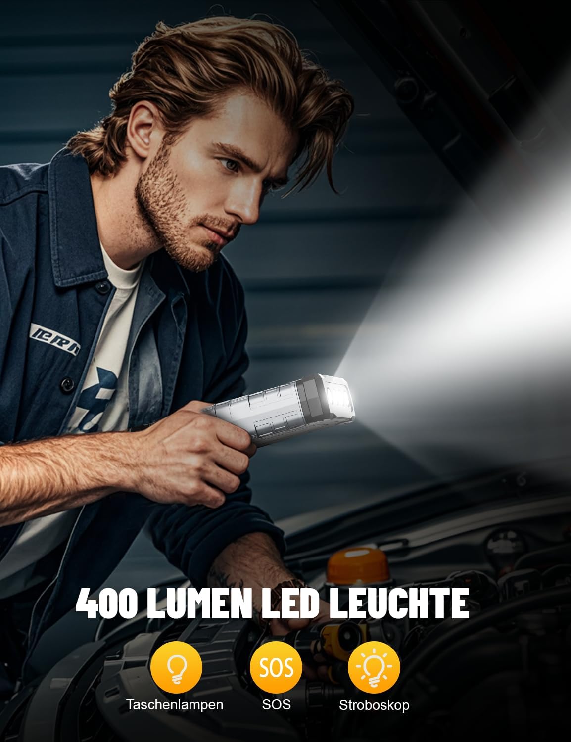 SHARMEAL 8000 A Starthilfe-Powerbank für Autos, 12-V-Auto-Starthilfe-Powerbank (für alle Benzinmotoren oder bis zu 10,0 l Diesel), Booster-Auto-Starthilfe mit LCD-Bildschirm und LED-Taschenlampe – Bild 5