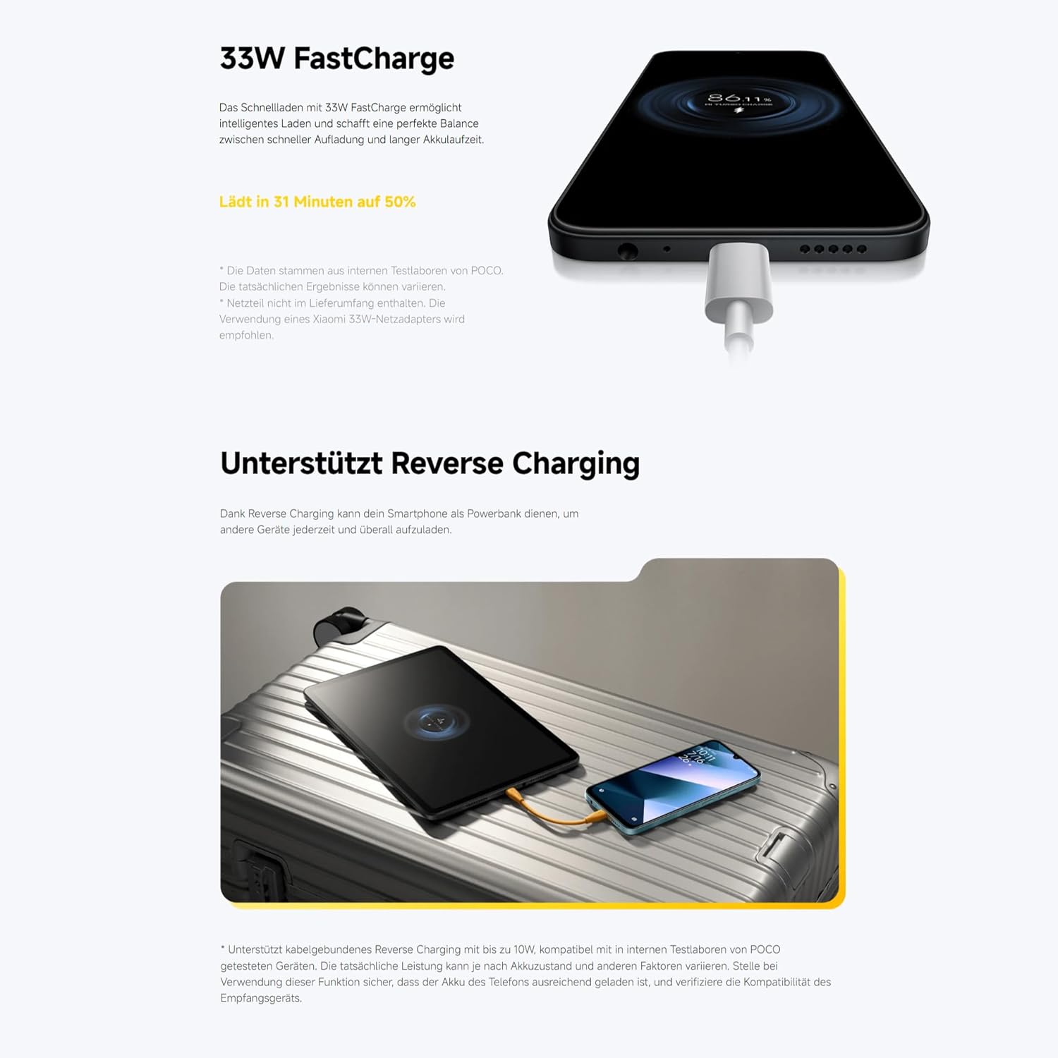 XIAOMI Poco C85, Smartphone 6+128 GB, Handy mit Android, 6,9 Zoll 120 Hz Display 7,99 mm Design, MediaTek Helio G81-Ultra Octa-Core, 50 MP AI Dual Kamera, 6000 mAh, Schwarz – Bild 12