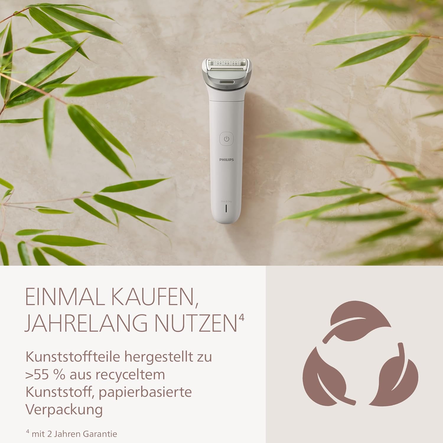 Philips Lady Shaver Series 8000 Akku-Elektrorasierer, Nass- und Trockenrasierer, 3 Klingen, flexibler Scherkopf, LED-Licht, Gesichts-/Beine-/Körper-/Bikini-Bereich, 100 Minuten Laufzeit, Modell BRL159/00 – Bild 13