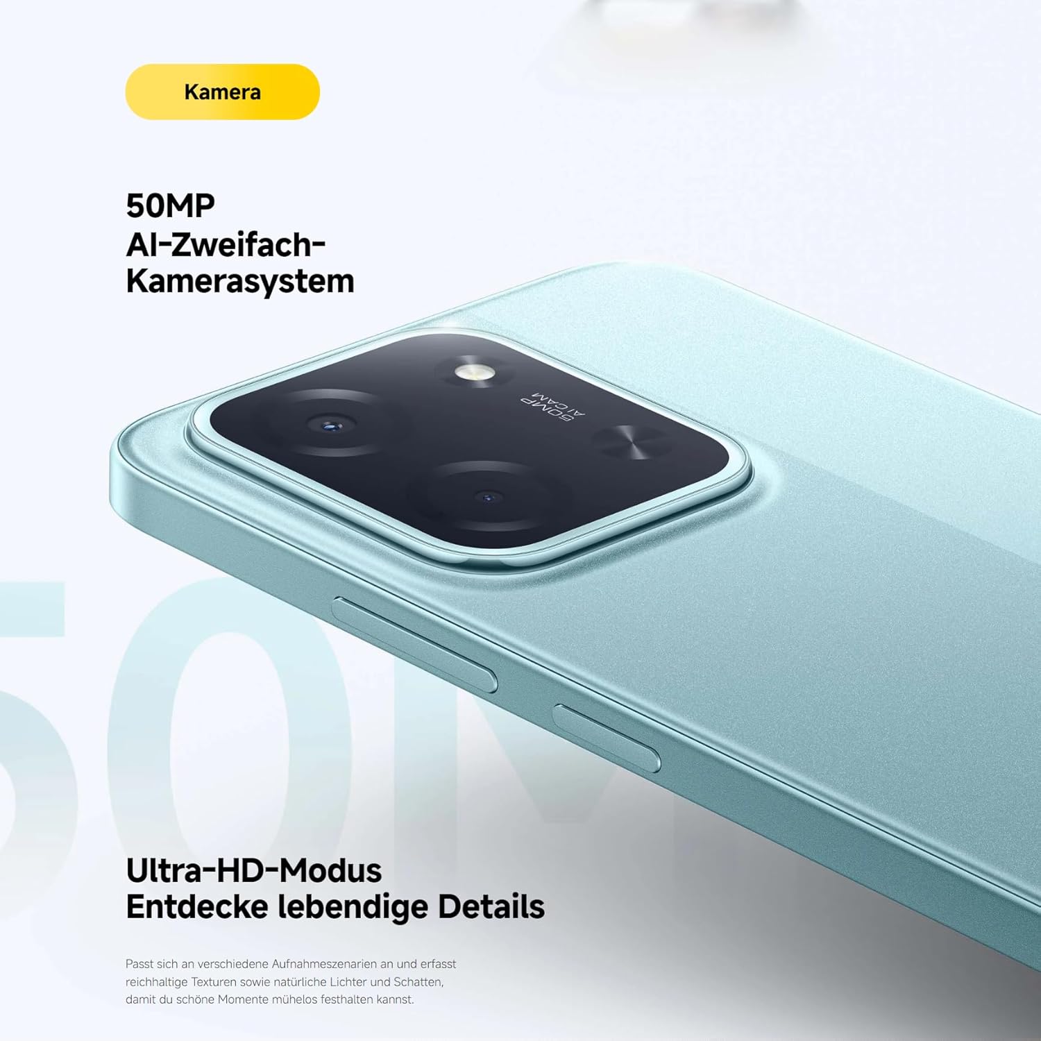 XIAOMI Poco C85, Smartphone 6+128 GB, Handy mit Android, 6,9 Zoll 120 Hz Display 7,99 mm Design, MediaTek Helio G81-Ultra Octa-Core, 50 MP AI Dual Kamera, 6000 mAh, Schwarz – Bild 9