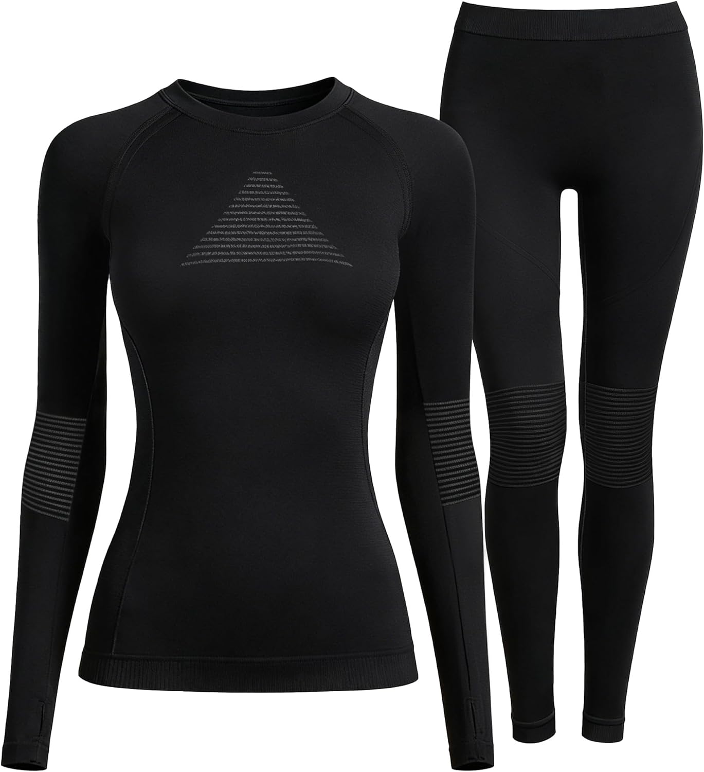 EIISSION Thermounterwäsche Damen Skiunterwäsche Set Winter Funktionsunterwäsche Thermo Unterwäsche Ski Extra Warm Thermowäsche Atmungsaktiv mit Thermounterhemd Thermounterhose Wintersport
