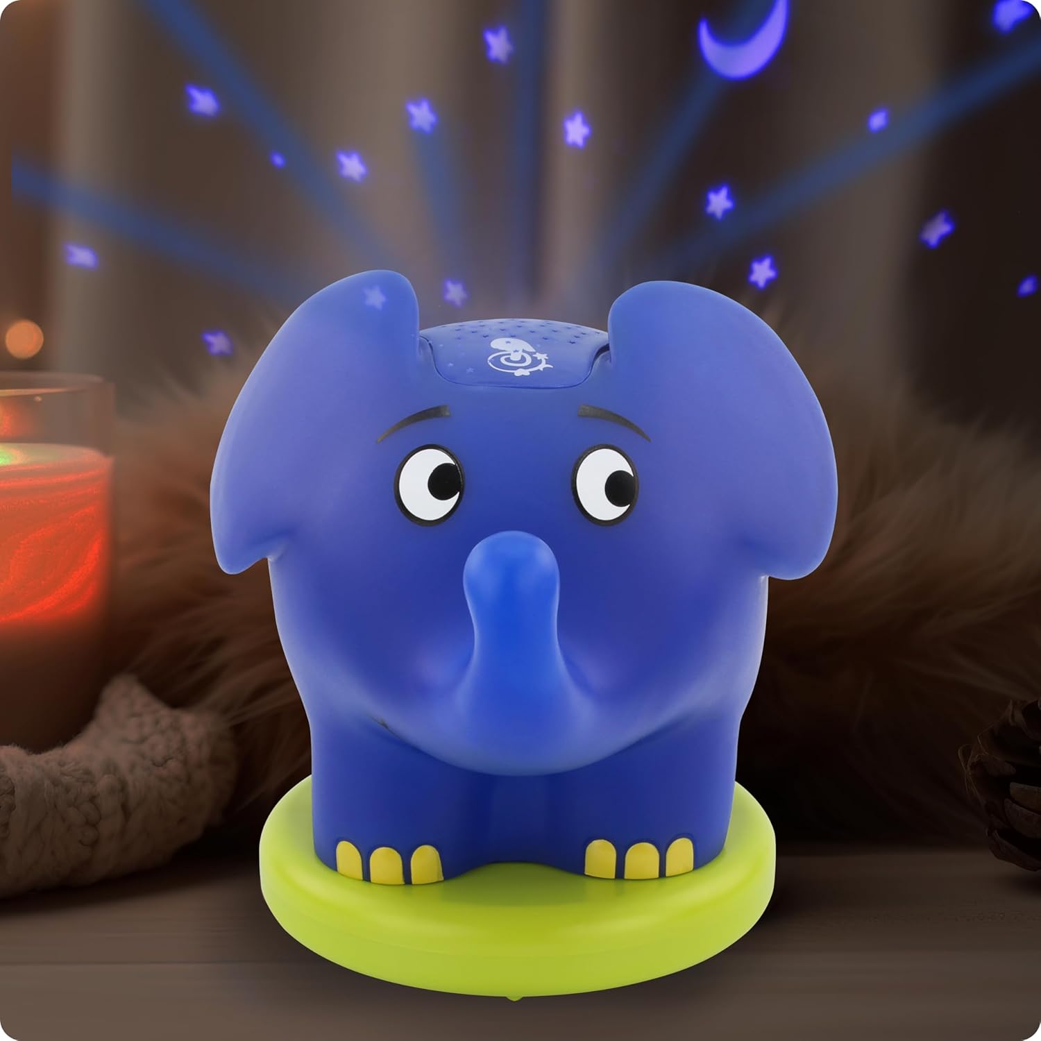 Ansmann Sternenlicht-Projektor Elefant – Übertragung mit der Maus – LED-Nachtlicht mit Musik & Sternenhimmel, der Projektor ideal als Einschlafhilfe für Babys & Kinder – Nachtlicht als Babyzimmer-Dekoration – Bild 2