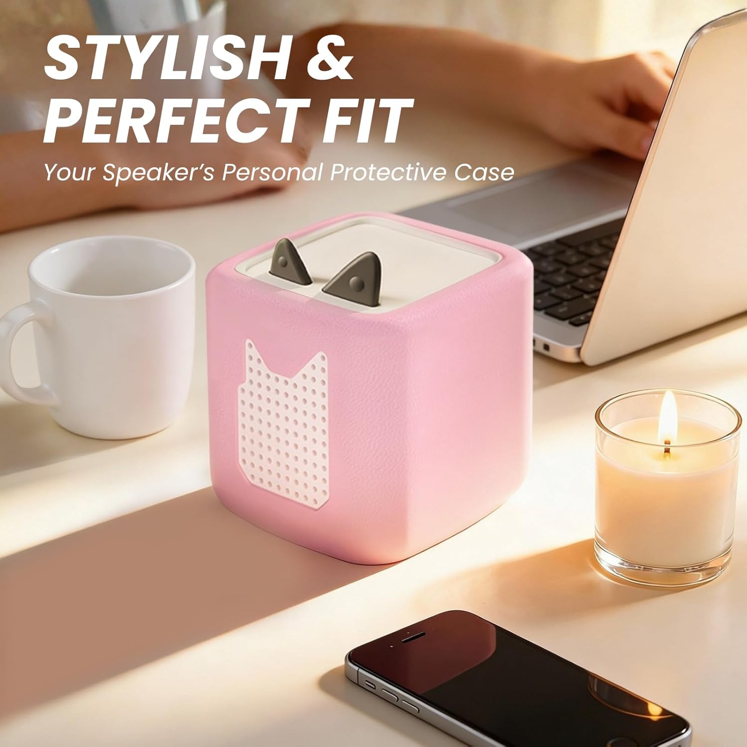 Schutzhülle für Toniebox 2 Audio Player, Silikon Case Cover für Toniebox 2 Zubehör, stoßfest, rutschfest, Rundumschutz, Schutzhülle für Tonie Box 2, weiche Silikonhülle für Musikbox (Rosa) – Bild 7