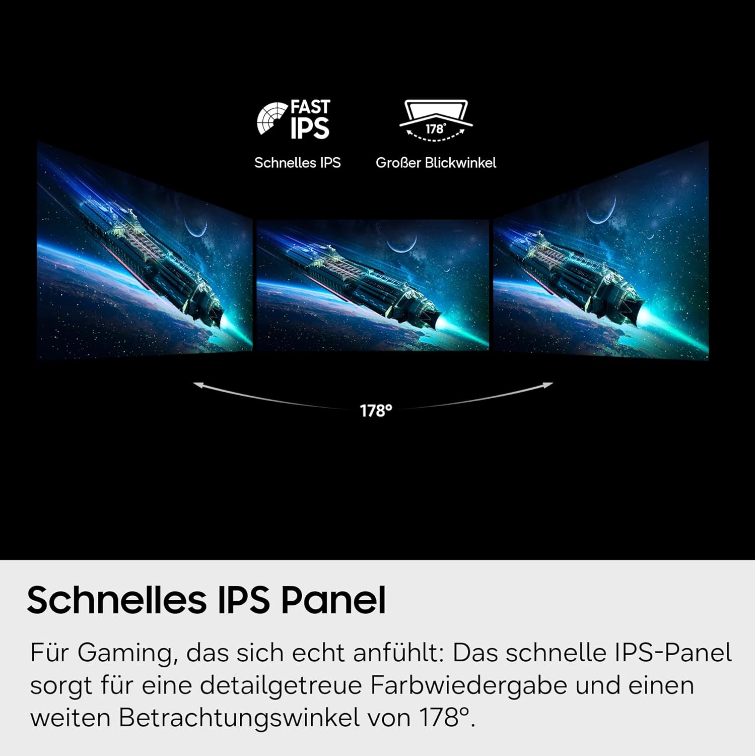 Samsung 27 Zoll Odyssey G50F Gaming-Monitor, PC-Bildschirm mit IPS-Panel, 2560 x 1440 Pixel (QHD), 180 Hz, 1 ms (G/G), AMD FreeSync Premium, NVIDIA G-Sync, HDR10, LS27FG502EUXEN – Bild 7