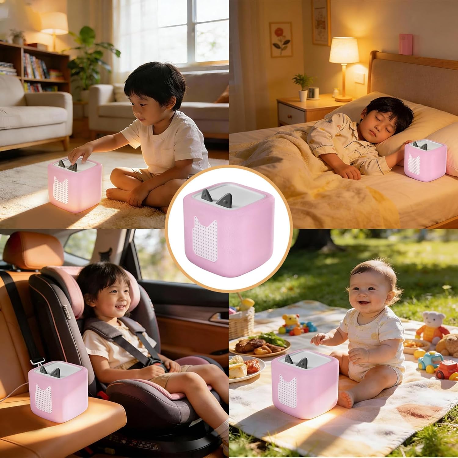 Schutzhülle für Toniebox 2 Audio Player, Silikon Case Cover für Toniebox 2 Zubehör, stoßfest, rutschfest, Rundumschutz, Schutzhülle für Tonie Box 2, weiche Silikonhülle für Musikbox (Rosa) – Bild 6