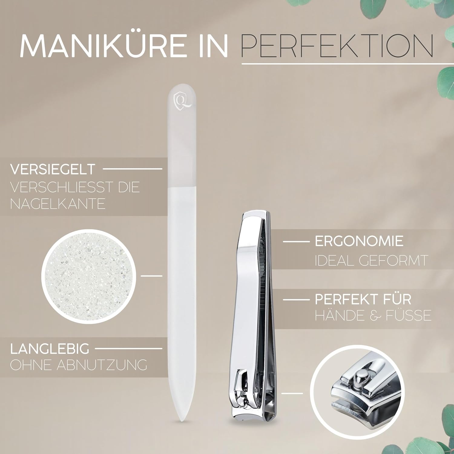 MarQus Solingen Komplett-Maniküre-Set 12-teilig – Made in Germany – Nagelpflege-Set im hochwertigen Lederetui – Komplettset und perfektes Geschenk für Damen und Herren. Schwarz – Bild 7
