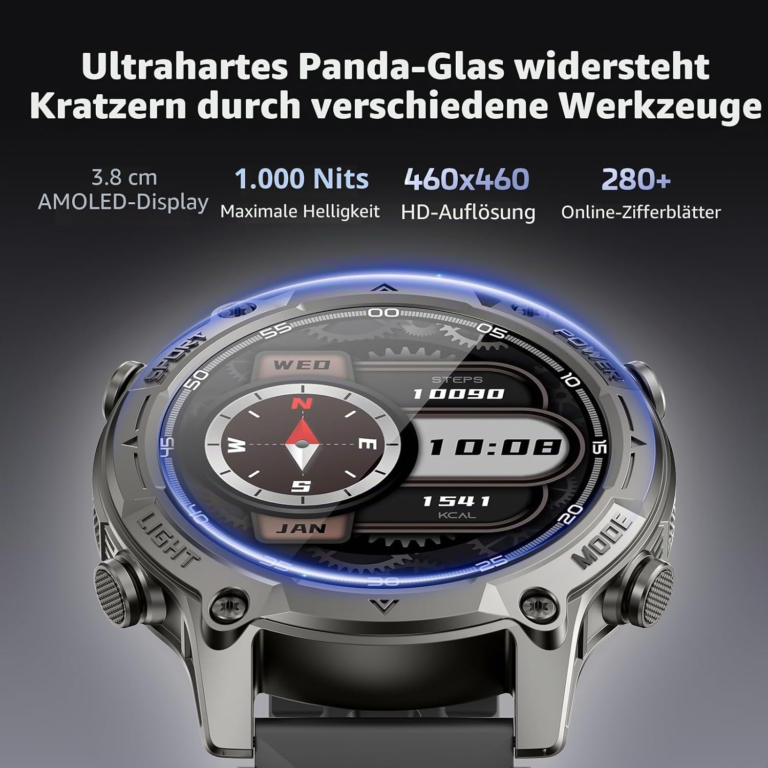 SOUYIE Herren-Smartwatch mit GPS, Offline-Karten und 6 Satelliten-Navi, 5ATM wasserdicht, 21-Tage-Akku, KI-Sprachassistent, 178 Sportmodi, Fitness-Tracker mit Herzfrequenzmesser und Schlafmonitor für Android iOS – Bild 8