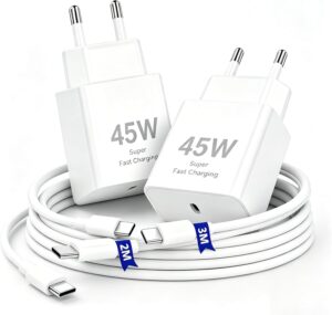 45W USB C Ladegerät mit Kabel (2M ...