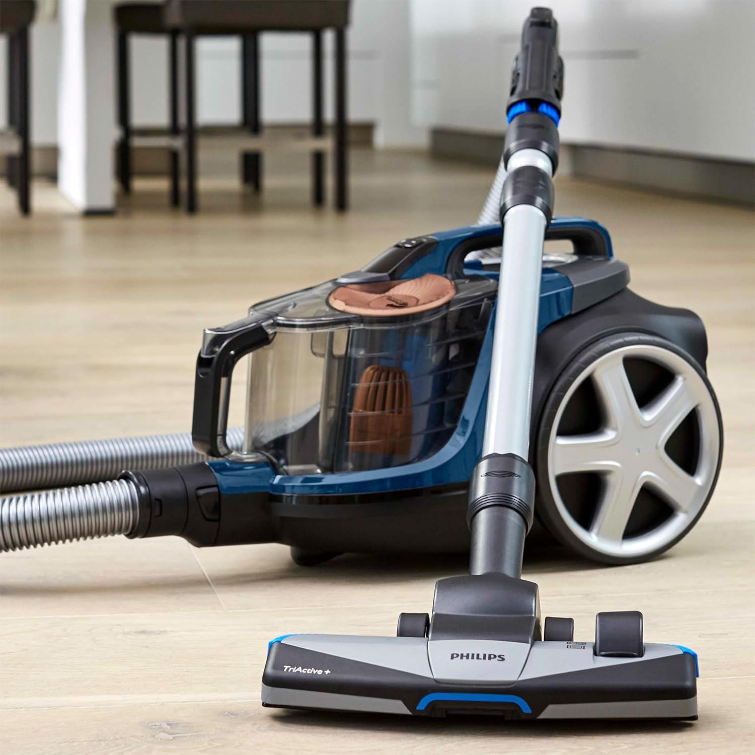 Philips PowerPro Compact Beutelloser Staubsauger, Blau/Schwarz – Bild 3