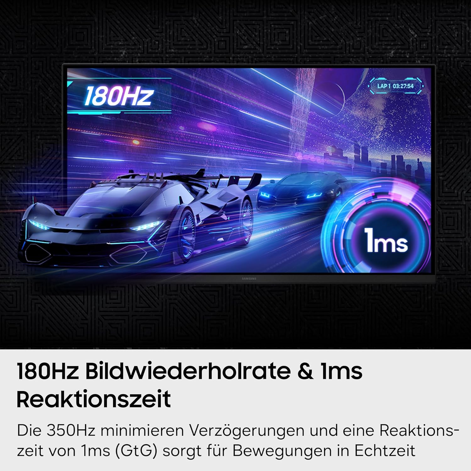 Samsung 27 Zoll Odyssey G50F Gaming-Monitor, PC-Bildschirm mit IPS-Panel, 2560 x 1440 Pixel (QHD), 180 Hz, 1 ms (G/G), AMD FreeSync Premium, NVIDIA G-Sync, HDR10, LS27FG502EUXEN – Bild 8