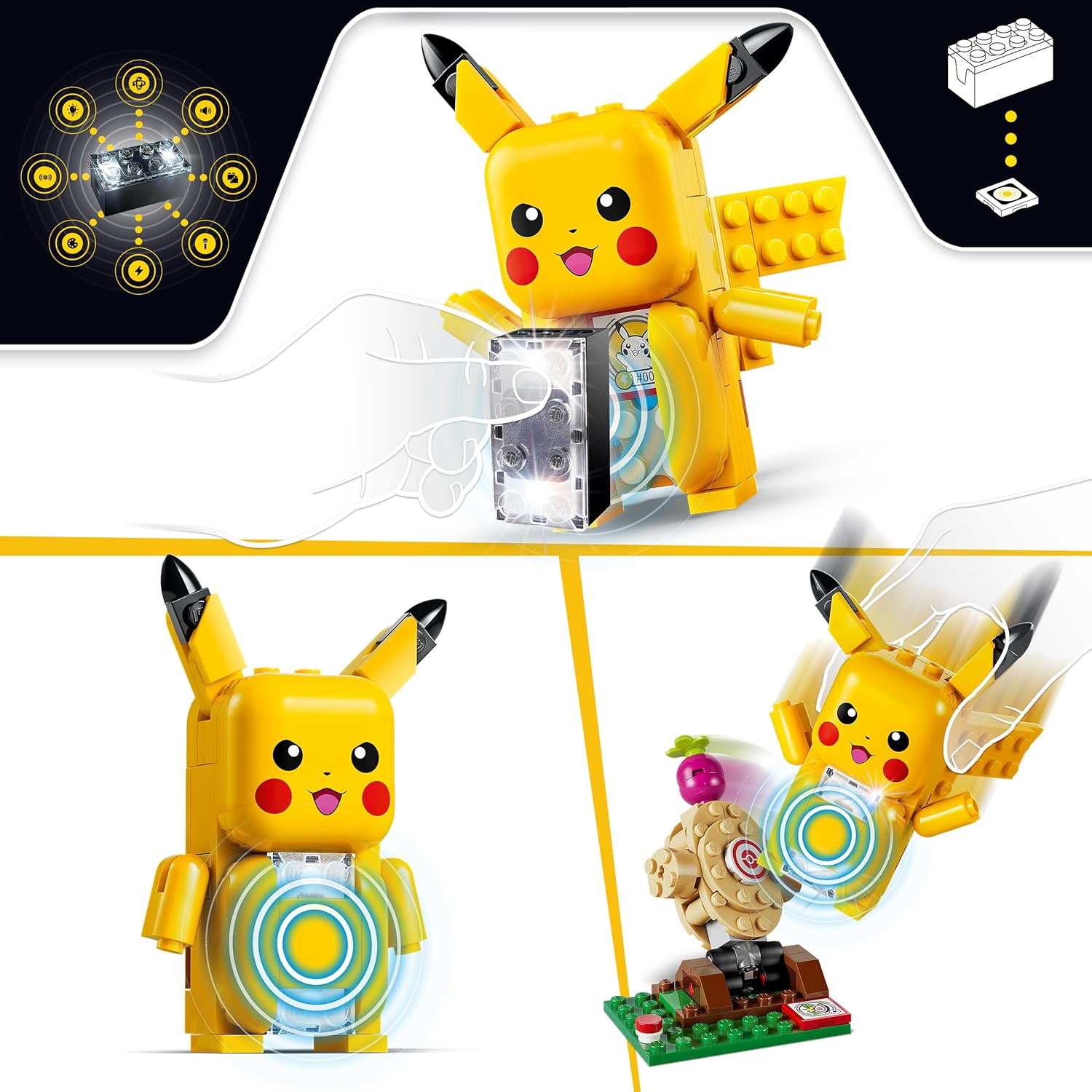 LEGO Pokémon Smart Play: Trainingshaus mit Pikachu – Interaktives All-in-1-Spielset mit Smart Brick, 4 Tags, Figur und Ladegerät – Geschenkidee für Kinder ab 6 Jahren – 72164 – Bild 3
